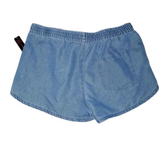 No Boundaries NWT Pull On Drawstring Light Weight Shorts Blue 614 - Picture 3 of 3